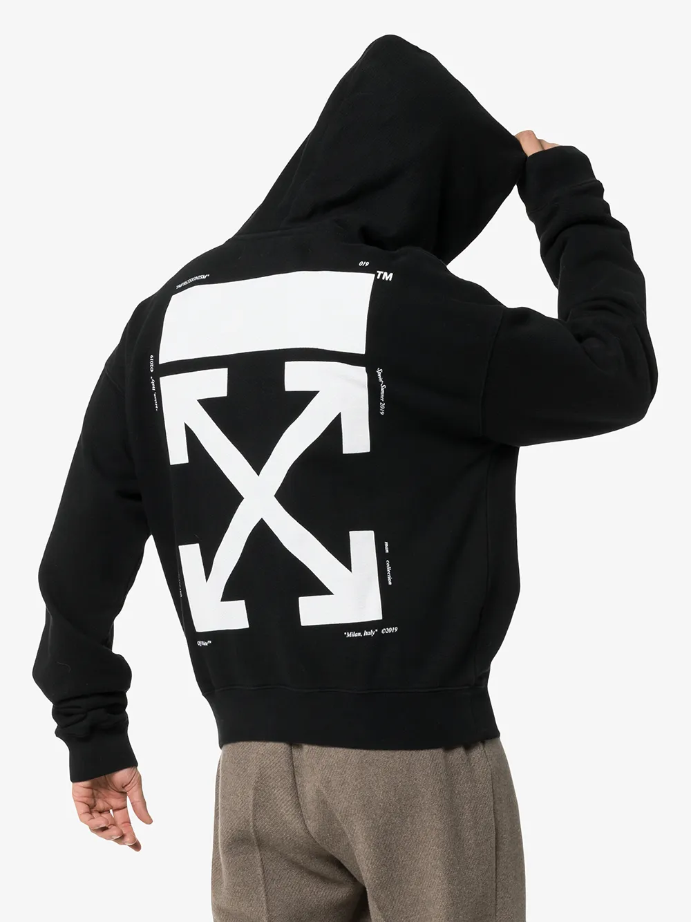 Off-White Kiss Print Cotton Hoodie - Farfetch