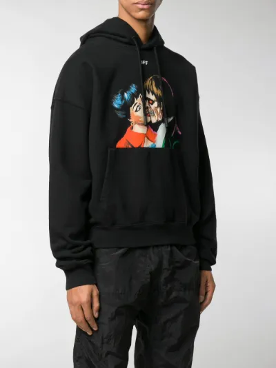 Off-White Kiss print cotton hoodie 