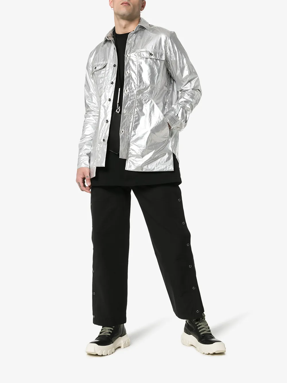 Rick Owens Drkshdw T-shirts RICK OWENS DRKSHDW BABEL CARGO POCKET COTTON SHIRT
