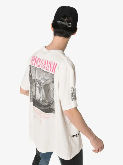 เสื้อ OFF-WHITE oversized Impressionism T-shirt แต่งตัววินเทจ แต่งตัวแนวสตรีท