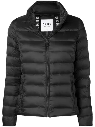 dkny black puffer coat