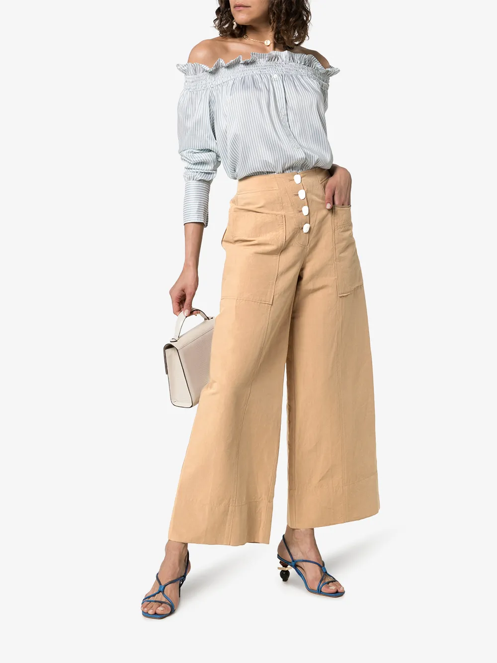 Rejina Pyo Tops REJINA PYO TAILLENHOSE MIT WEITEM BEIN