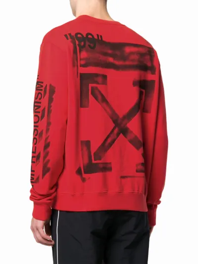 crew neck cotton logo sweatshirt 