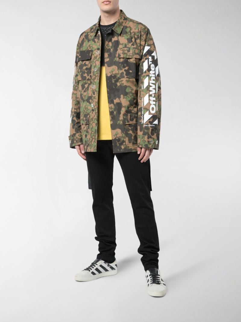 Off-White camouflage print field jacket green | MODES