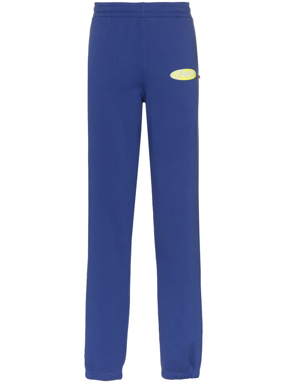 Off-White logo print cotton sweat pants | Blue | Image 1