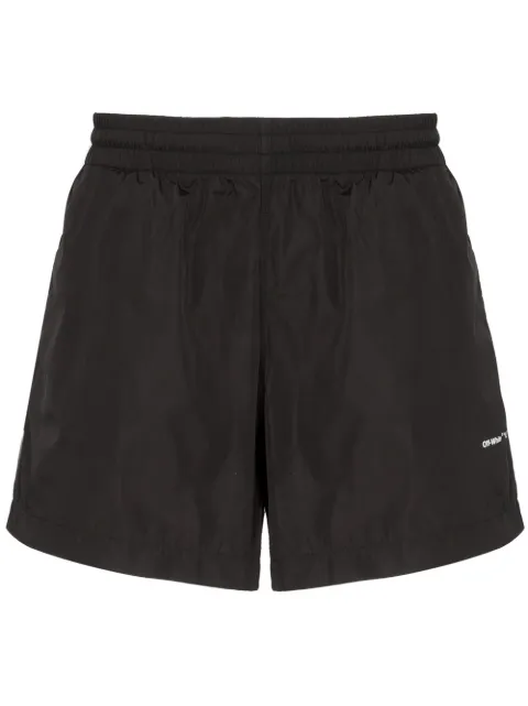 Off-White Logo swim shorts