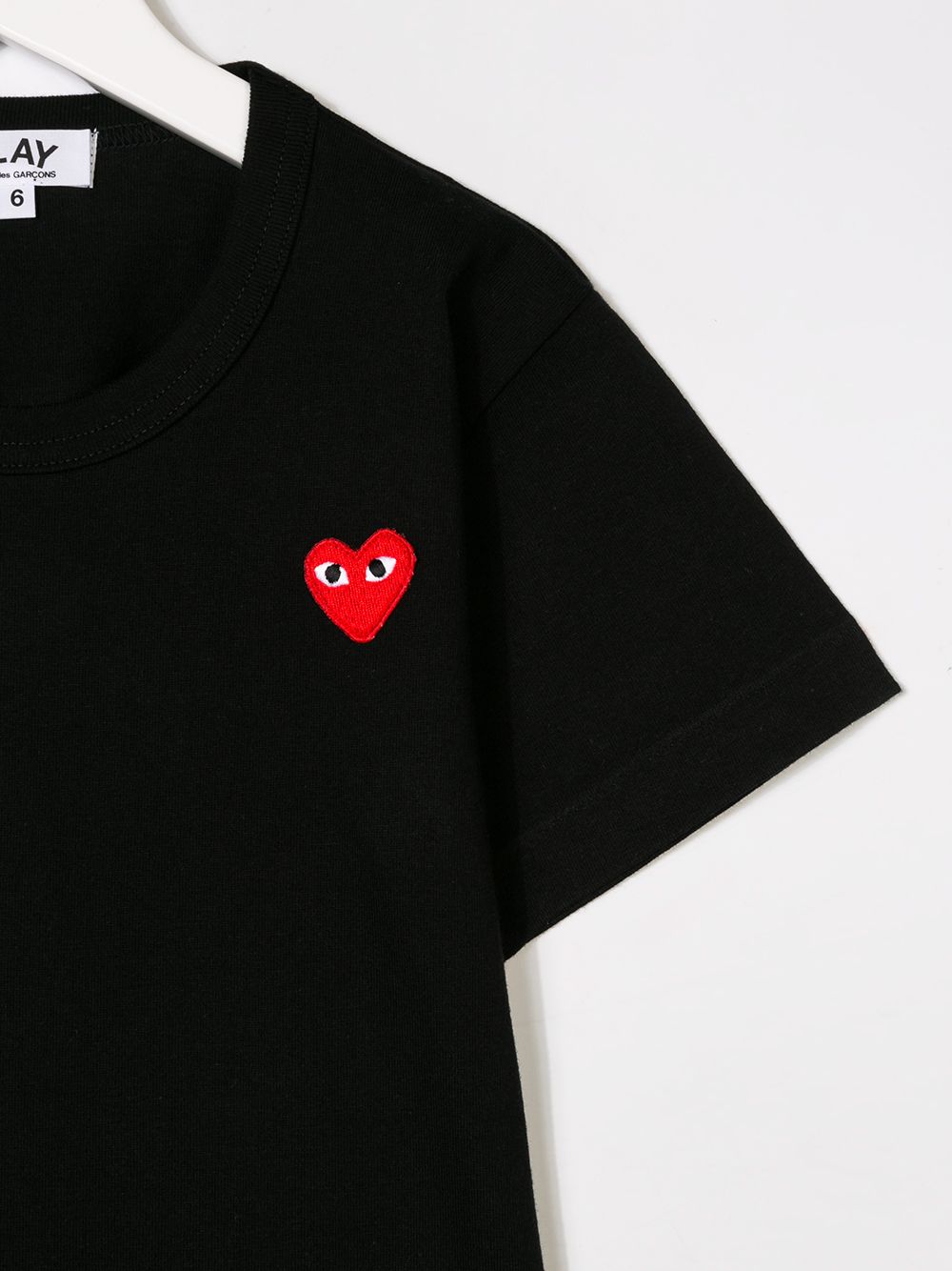 фото Comme des garçons play kids рубашка с вышитым логотипом