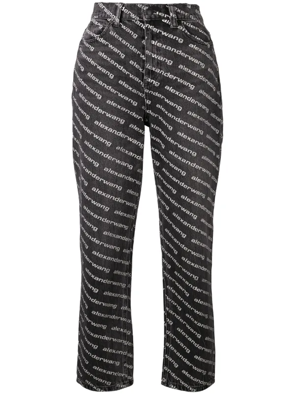 alexander wang logo pants