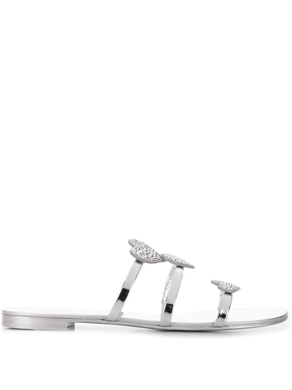 

Giuseppe Zanotti Hearts sandals - Silver