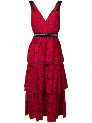 self portrait crescent midi dress