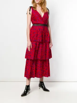 self portrait crescent midi dress