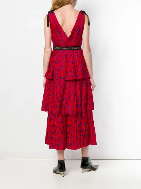 self portrait crescent midi dress