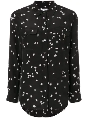 Equipment Signature long-sleeve Silk Shirt - Farfetch