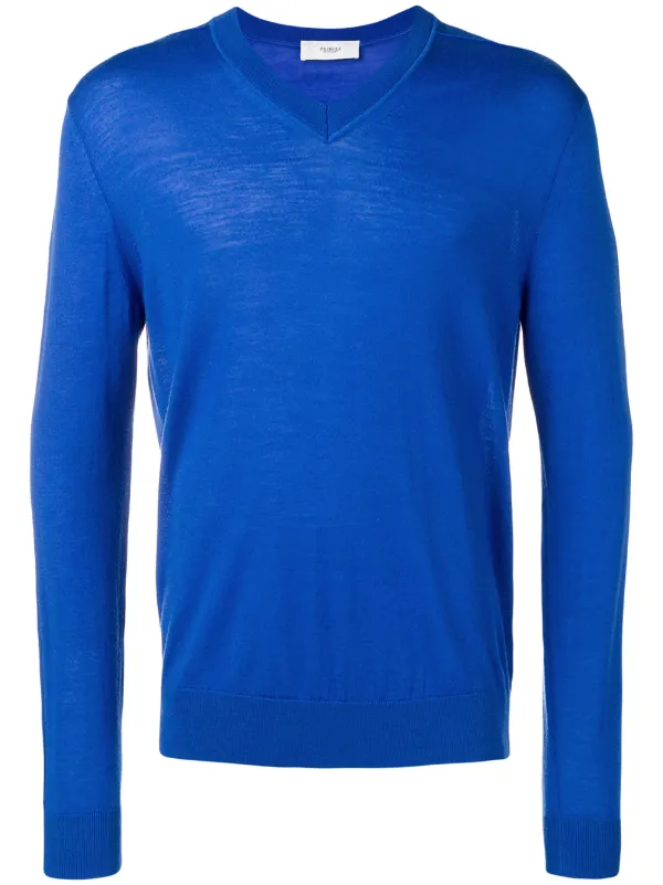blue merino wool jumper
