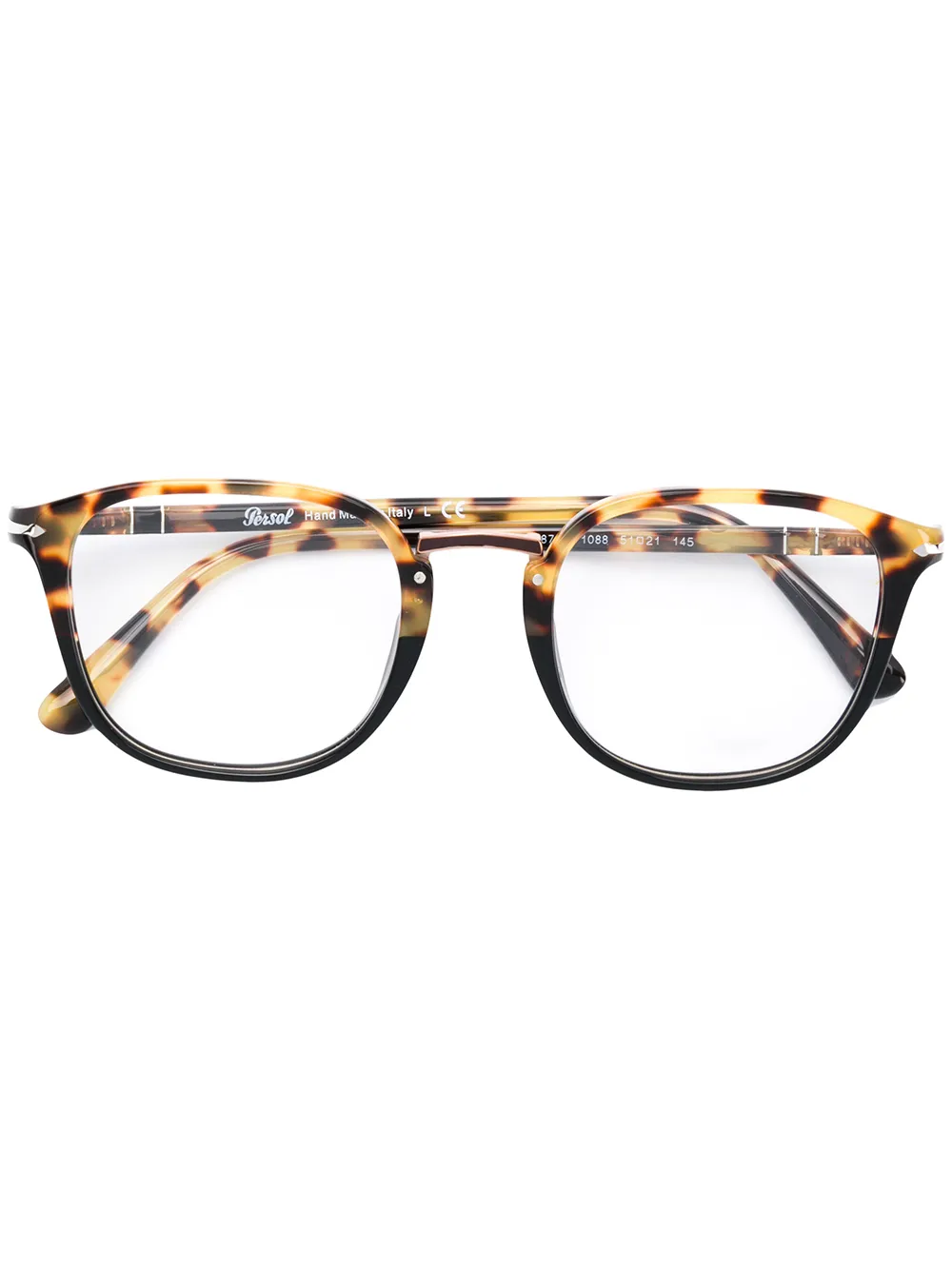 

Persol tortoiseshell detail glasses - Black