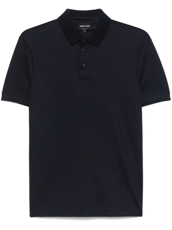 Giorgio Armani short-sleeve Polo Shirt | Blue | FARFETCH AZ