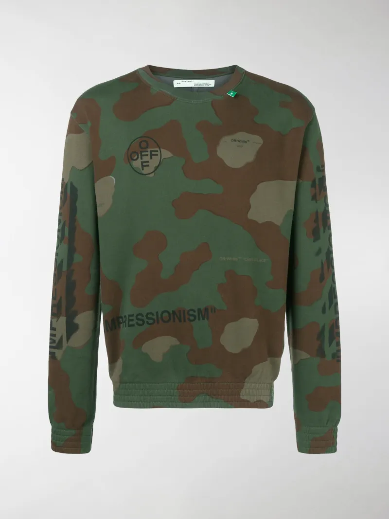 camouflage printed sweatshirt green 