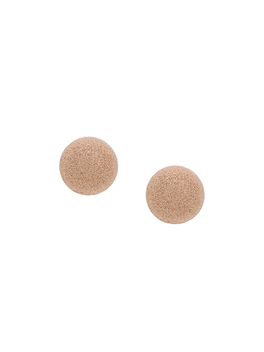 фото Carolina bucci 18kt rose gold florentine finish button studs with clip