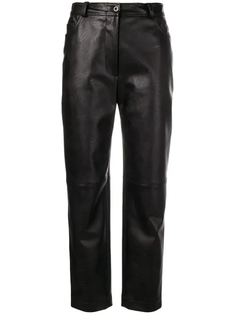 leather black trousers