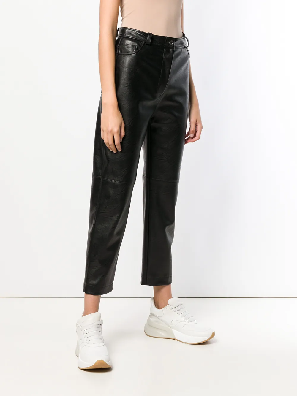 Stella McCartney eco leather cropped trousers £565