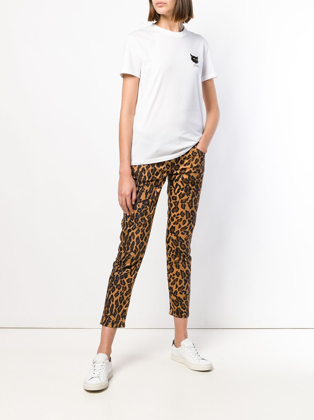 фото Miu Miu джинсы скинни с леопардовым принтом