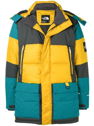 yellow north face bubble coat