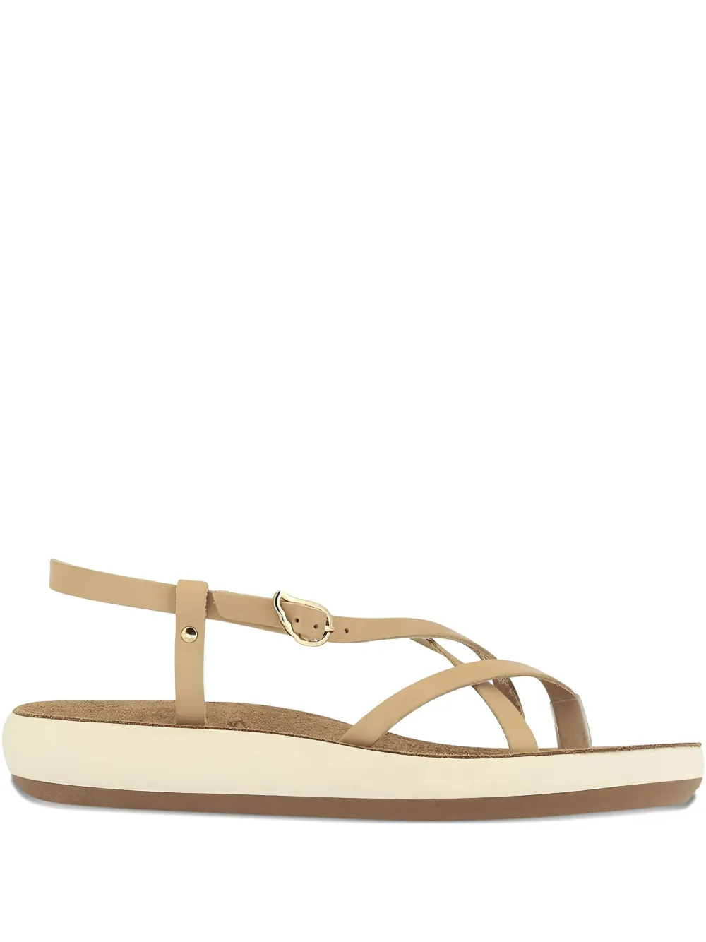 Ancient Greek Sandals leather crisscross sandals | Neutrals | Image 1