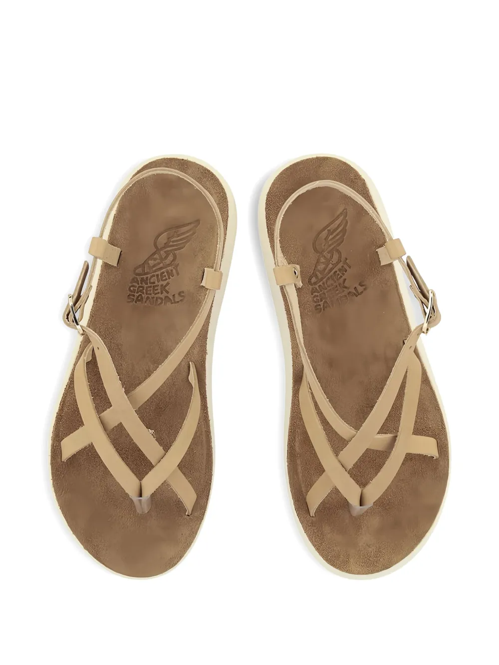 Ancient Greek Sandals Sandalen met gekruiste bandjes Beige