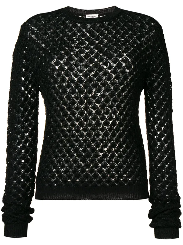 black crochet jumper