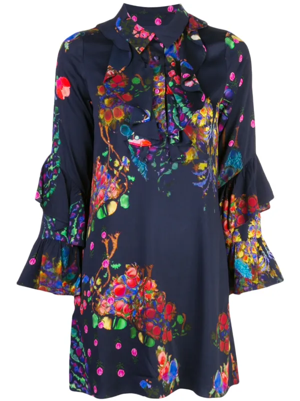 cynthia rowley roseland ruffle wrap dress