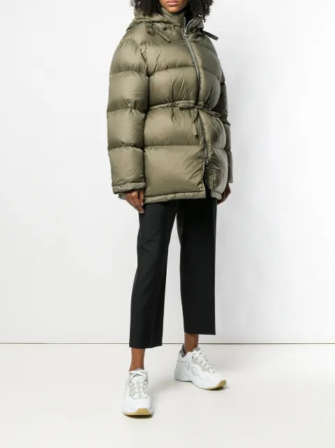 acne down filled coat black