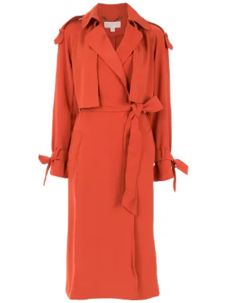 michael michael kors belted asymmetrical trench coat