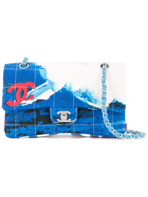 HOT SALE CHANEL surf-print quilted shoulder bag Women