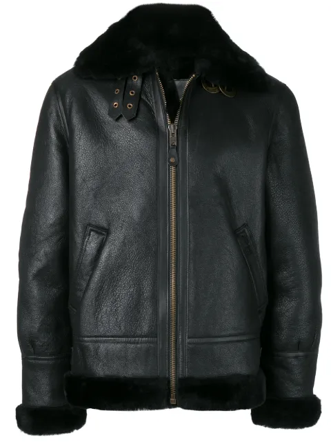 Schott shearling biker jacket 
