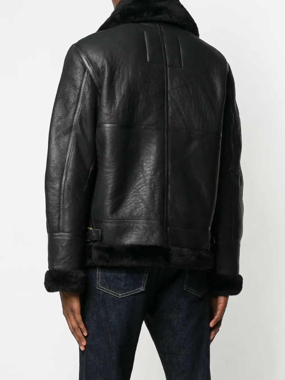 Schott lammy bikerjack Zwart