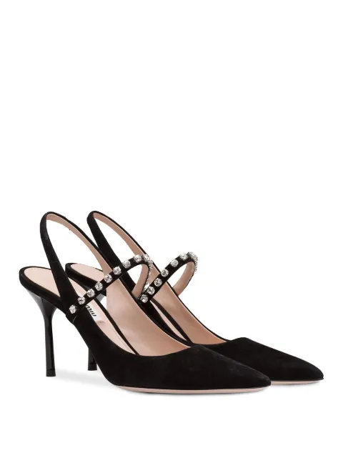 miu miu crystal slingback
