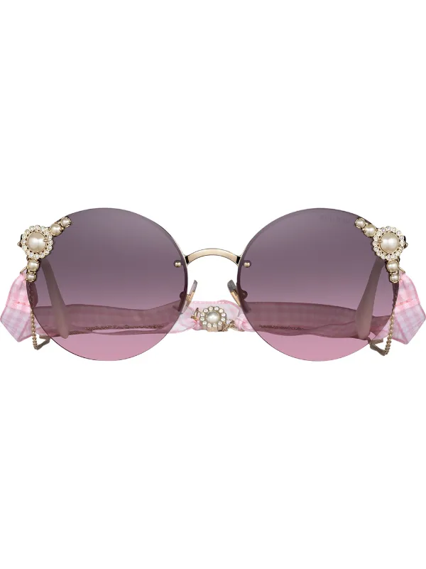 Miu Miu Eyewear Occhiali Da Sole Tondi Limited Edition - Farfetch