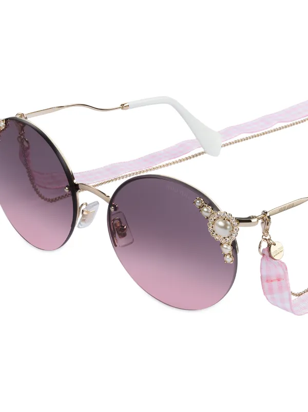 Miu Miu Eyewear Occhiali Da Sole Tondi Limited Edition - Farfetch