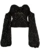 Image 1 of The Attico sequin puff-sleeve top