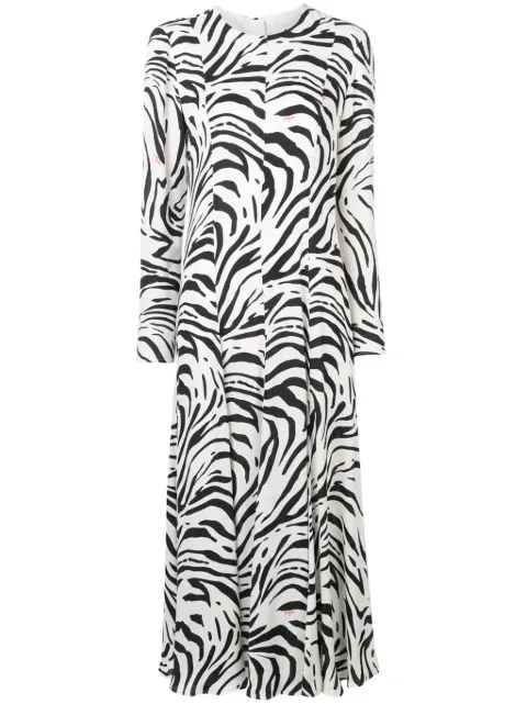 MSGM zebra print long dress