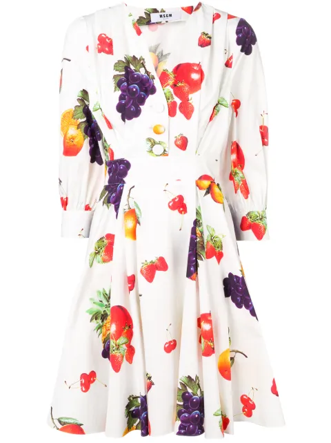 MSGM fruit print dress
