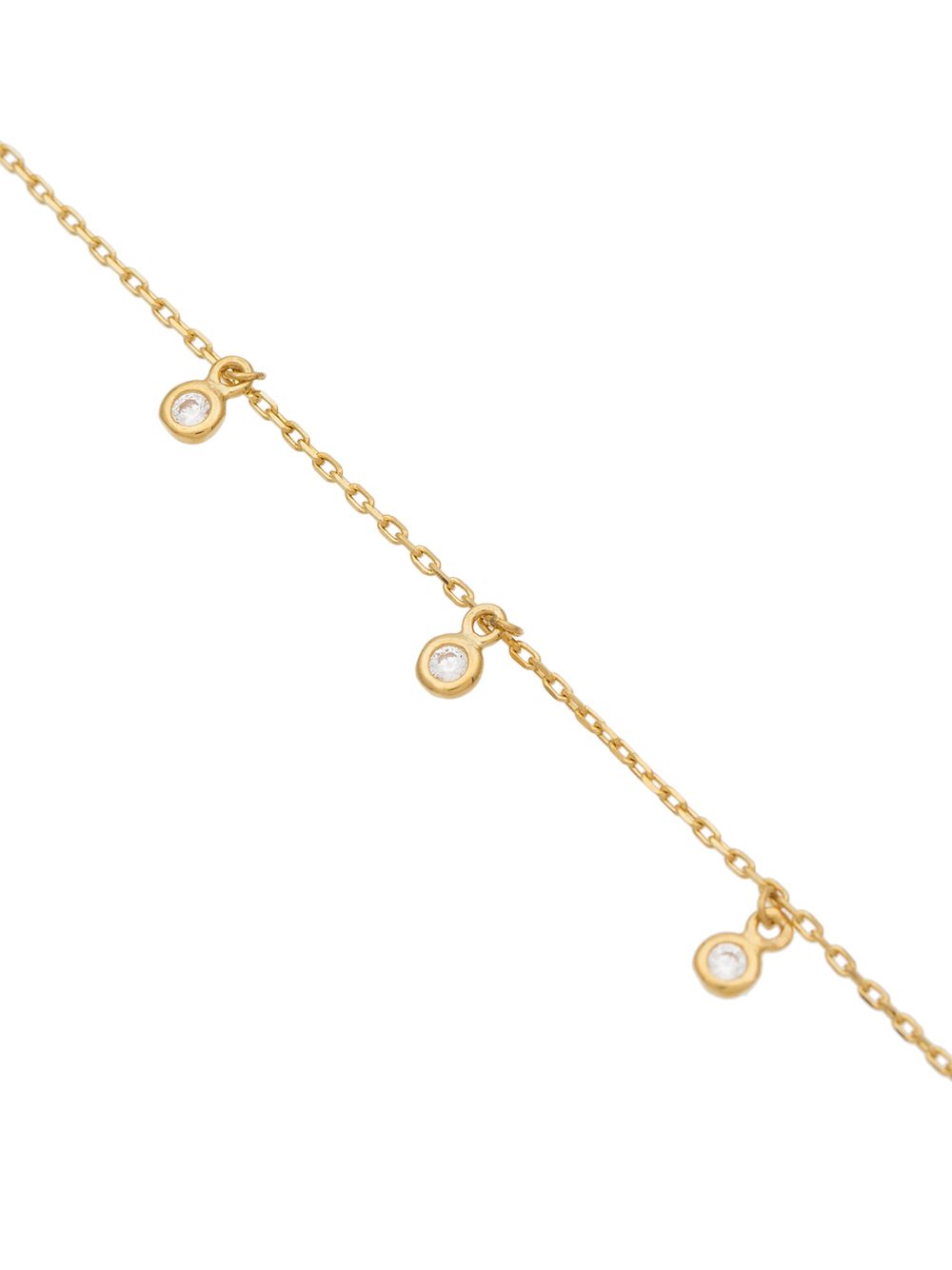 фото Loren stewart metallic diamond drop 10k gold anklet