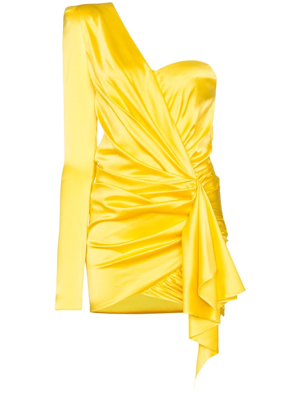 фото Alexandre Vauthier платье мини на одно плечо с драпировкой
