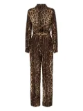 Dolce & Gabbana leopard-print silk pajama jumpsuit - Brown