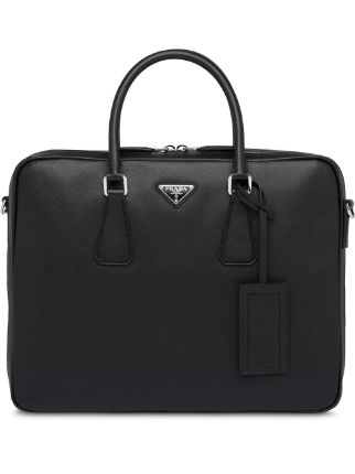Prada Saffiano Leather Briefcase - Farfetch