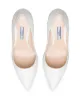 Prada Saffiano textured patent leather pumps
