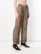 GANNI leopard print straight trousers