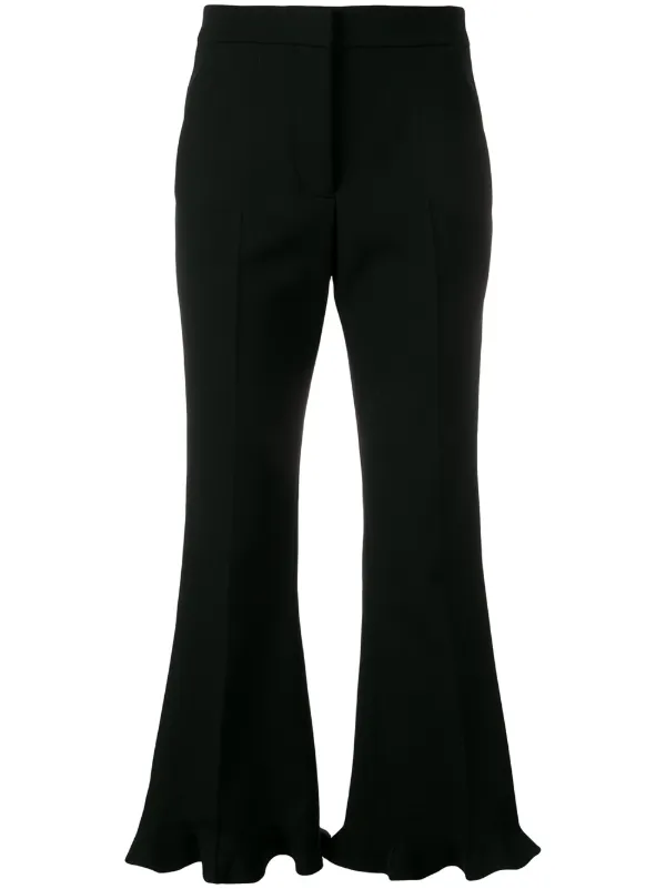 ruffle flare trousers
