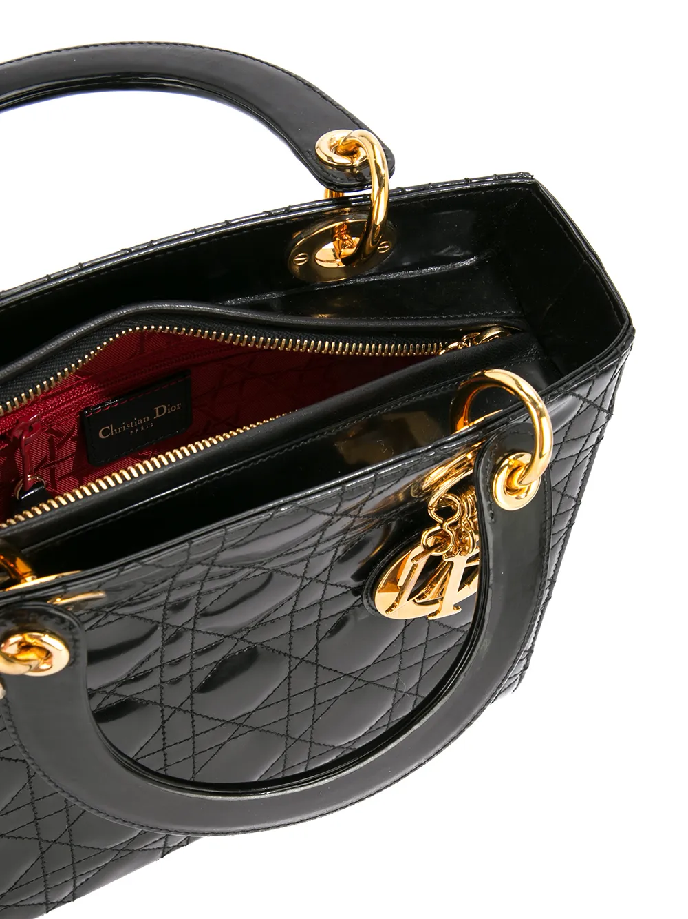 christian dior vintage lady dior cannage 2way bag