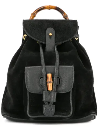Gucci Zaino Bamboo pelle Marrone Vintage | Le Chic